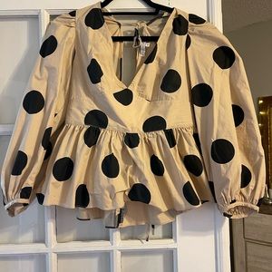English Factory Polka Dot Blouse